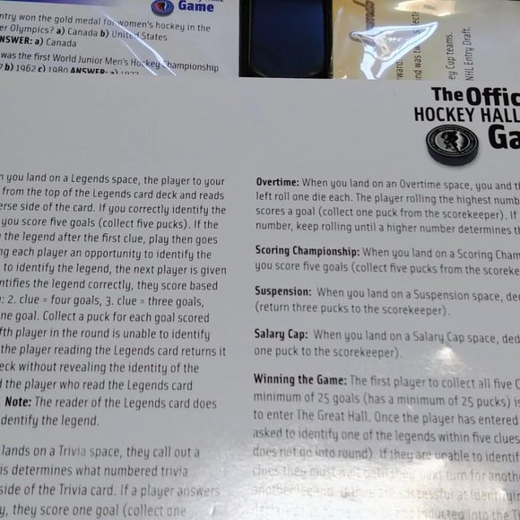 Official Hockey Hall of Fame Game in Embossed Tin - Picture 7 of 9